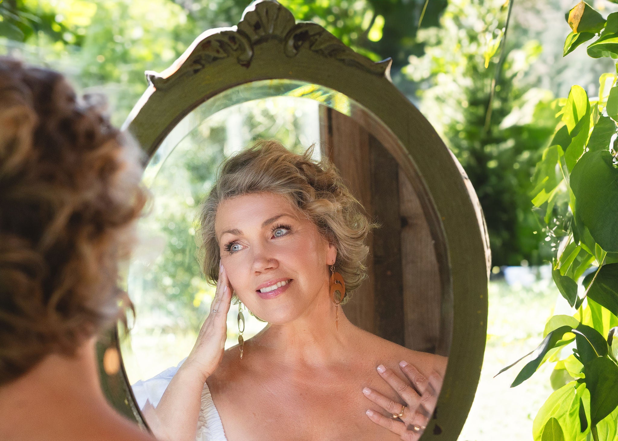 Amy Wall, founder of Higher Self Beauty contemplates why she quit botox in nature